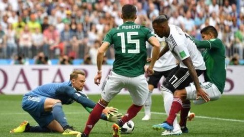 世界杯卫冕冠军开门黑：德国0-1墨西哥创36年尴尬纪录